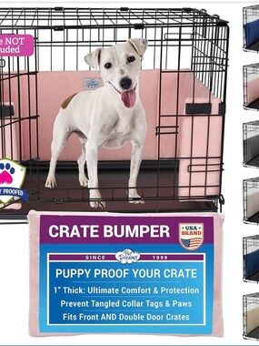 Micro Velour Crate Bumper - Pink